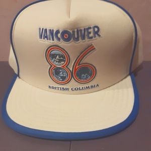 TOTTALY AWESOME Vintage EXPO 86 netback trucker hat NOS.